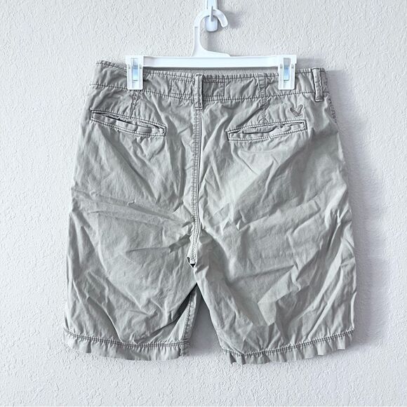 American Eagle Classic Khaki Chino Shorts Flat Front Men’s Size 32 - Picture 7 of 8